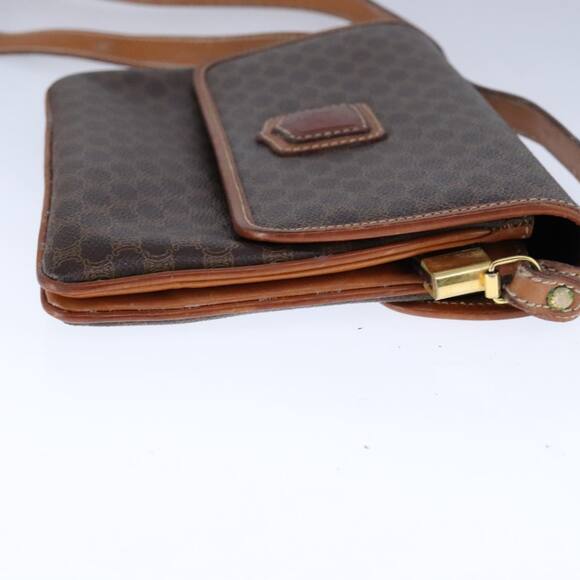 CELINE Macadam Canvas Shoulder Bag Pvc Leather Brown - Picture 5 of 16